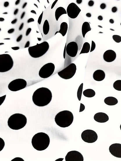 Variations of Polka Dot Print Dress, Elegant Mock Neck Long Sleeve Mini Dress, Women's Clothing by Polka Dot Print Dress, Elegant Mock Neck Long Sleeve Mini Dress, Women's ClothingApparel & Accessories > Clothing > Dressespolka-dot-print-dress-elegant-mock-neck-long-sleeve-mini-dress-womens-clothingDress