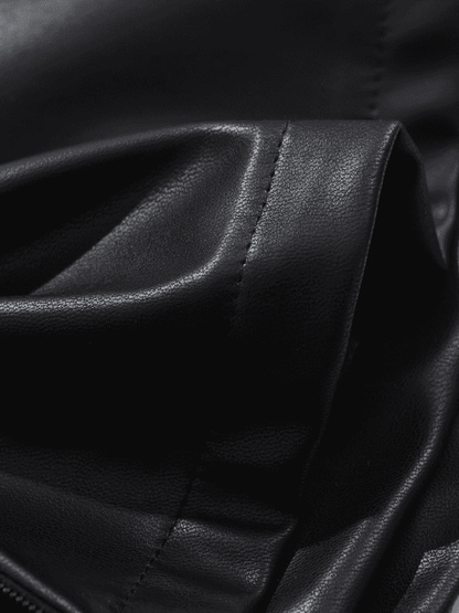 Be Bold in This Low Rise Black Mini Faux Leather Skort - Just The Fly Way