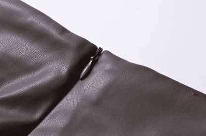 Be Bold in This Low Rise Black Mini Faux Leather Skort - Just The Fly Way