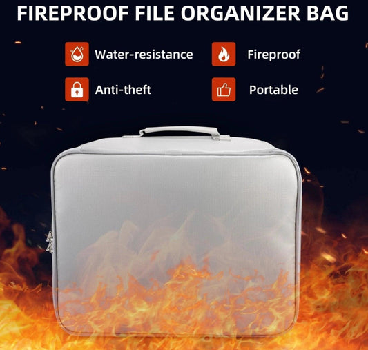 Locking Fireproof and Water Resistant Document Bag - Just The Fly Way