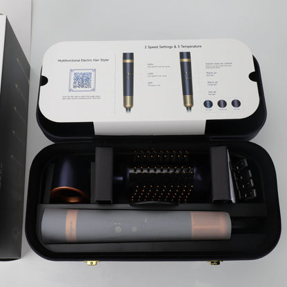 Negative Ion Hair Dryer Wrap 6 in 1 Multi-Styler Powerful Hair Dryer Brush Multi-Styler Auto-Wrap Curlers For Dyson Air wrap - Just The Fly Way