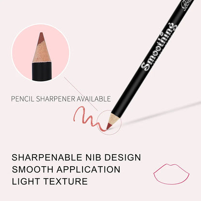Fashionable, Bold and Beautiful Dress12 pcs Long-Lasting Lipstick Set with Professional Lip Liner Pencil and Matte Lip Gloss for Women Valentine's Day Gifts