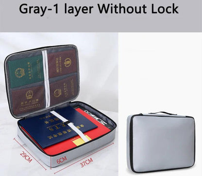 Locking Fireproof and Water Resistant Document Bag - Just The Fly Way