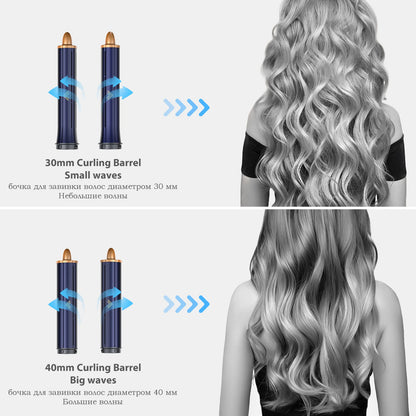 Negative Ion Hair Dryer Wrap 6 in 1 Multi-Styler Powerful Hair Dryer Brush Multi-Styler Auto-Wrap Curlers For Dyson Air wrap - Just The Fly Way