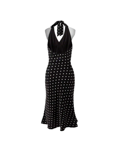 Fashionable, Bold and Beautiful DressBold and Sassy Retro Polka Dot Halter Maxi Dress
