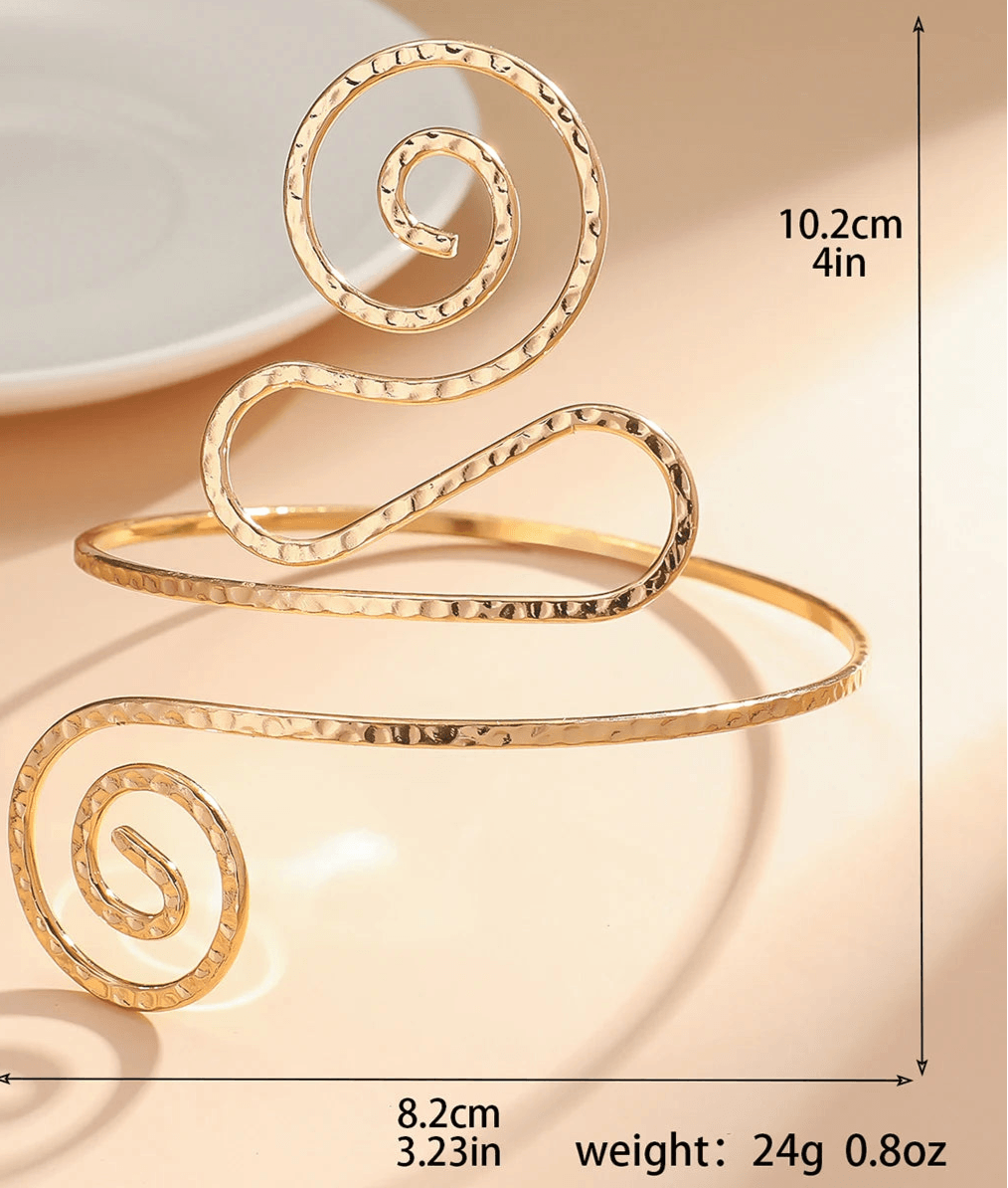 Fashion Gold Geometric Arm Chain Bracelet - Just The Fly Way
