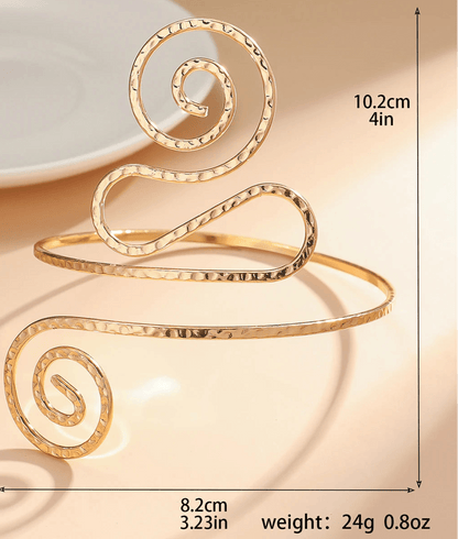 Fashion Gold Geometric Arm Chain Bracelet - Just The Fly Way
