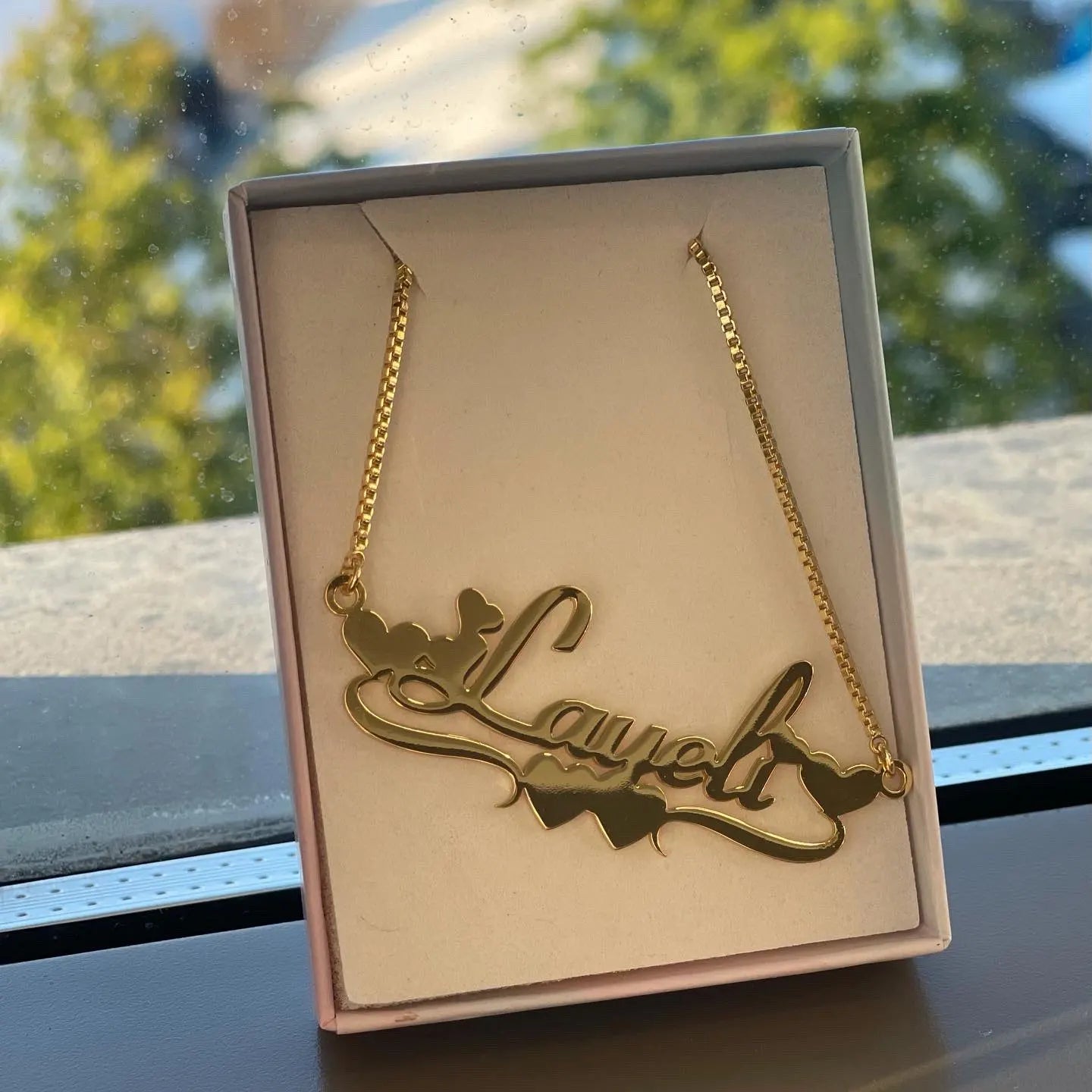 Fashionable, Bold and Beautiful DressDOREMI Stainless Steel Handmade Custom Name Personalized Name Necklaces for Women Jewelry Gold Filled Heart Statement Choker - Just The Fly Way