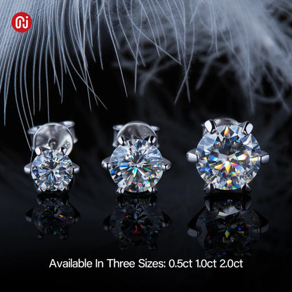 Fashionable, Bold and Beautiful DressGIGAJEWE pink White Color Moissanite 925 Sliver Plated 18K Gold Stud Earrings Jewelry  for Gift