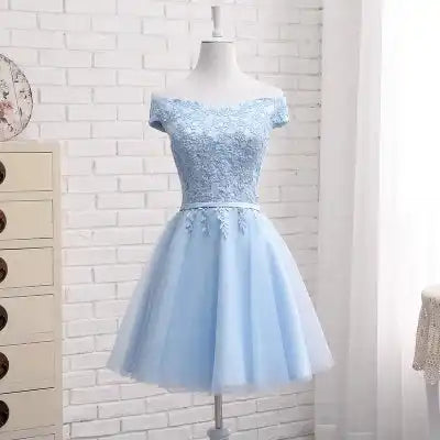 Variations of Lace-Up Off-Shoulder Blue Party Dress for Wedding, Prom, Homecoming, Mardi Gras by Lace-Up Off-Shoulder Blue Party Dress for Wedding, Prom, Homecoming, Mardi GrasApparel & Accessories > Clothing > Dresseswyhs-90l-lace-up-off-shoulder-long-middle-short-blue-ridesmaid-dresses-2025-new-sister-group-custom-party-prom-dress-toast-suitDress