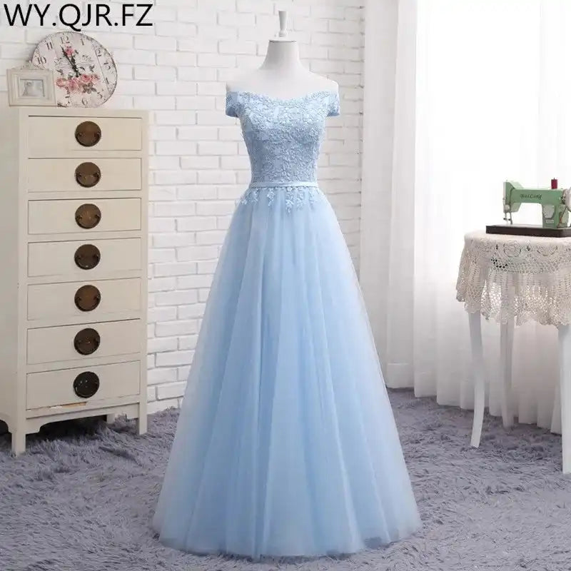 Variations of Lace-Up Off-Shoulder Blue Party Dress for Wedding, Prom, Homecoming, Mardi Gras by Lace-Up Off-Shoulder Blue Party Dress for Wedding, Prom, Homecoming, Mardi GrasApparel & Accessories > Clothing > Dresseswyhs-90l-lace-up-off-shoulder-long-middle-short-blue-ridesmaid-dresses-2025-new-sister-group-custom-party-prom-dress-toast-suitDress