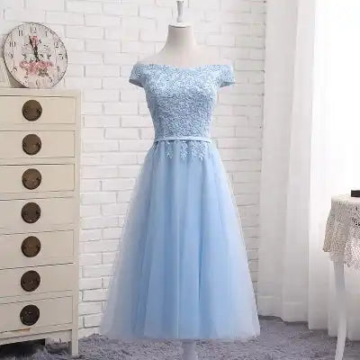 Variations of Lace-Up Off-Shoulder Blue Party Dress for Wedding, Prom, Homecoming, Mardi Gras by Lace-Up Off-Shoulder Blue Party Dress for Wedding, Prom, Homecoming, Mardi GrasApparel & Accessories > Clothing > Dresseswyhs-90l-lace-up-off-shoulder-long-middle-short-blue-ridesmaid-dresses-2025-new-sister-group-custom-party-prom-dress-toast-suitDress