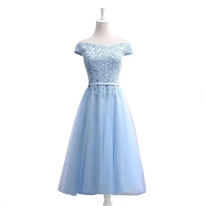 Variations of Lace-Up Off-Shoulder Blue Party Dress for Wedding, Prom, Homecoming, Mardi Gras by Lace-Up Off-Shoulder Blue Party Dress for Wedding, Prom, Homecoming, Mardi GrasApparel & Accessories > Clothing > Dresseswyhs-90l-lace-up-off-shoulder-long-middle-short-blue-ridesmaid-dresses-2025-new-sister-group-custom-party-prom-dress-toast-suitDress
