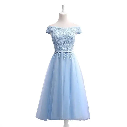 Variations of Lace-Up Off-Shoulder Blue Party Dress for Wedding, Prom, Homecoming, Mardi Gras by Lace-Up Off-Shoulder Blue Party Dress for Wedding, Prom, Homecoming, Mardi GrasApparel & Accessories > Clothing > Dresseswyhs-90l-lace-up-off-shoulder-long-middle-short-blue-ridesmaid-dresses-2025-new-sister-group-custom-party-prom-dress-toast-suitDress
