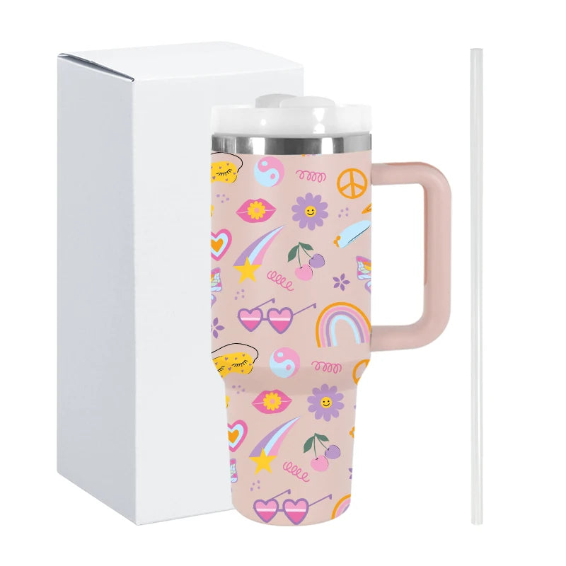 Powder Coated 40oz Tumbler with a Fun and Light-hearted Print - Just The Fly Way
