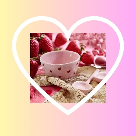 Fashionable, Bold and Beautiful DressAce of Hearts Ceramic Red Heart Cutlery and Bowl Set - Just The Fly Way