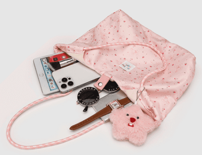 Stylish Pink Large Capacity Printed Canvas Tote Bag - Just The Fly Way