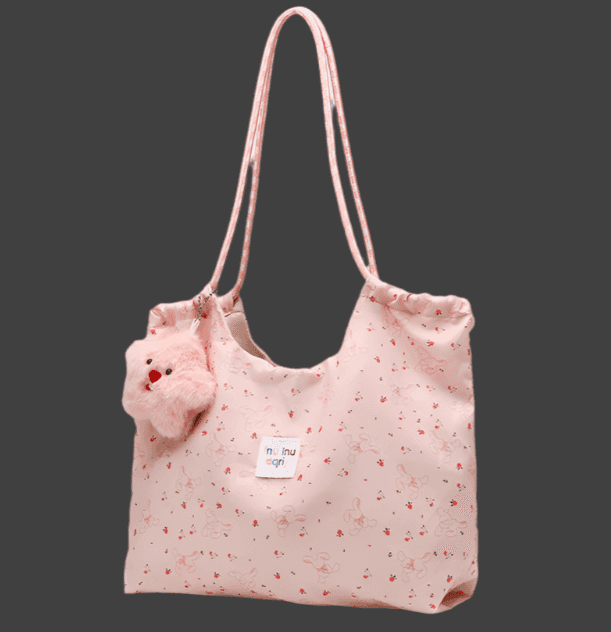Stylish Pink Large Capacity Printed Canvas Tote Bag - Just The Fly Way
