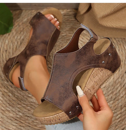 Fashionable, Bold and Beautiful DressWomen's Sandals High Heels Sandals With Wedges Shoes Woman Platform Sandals Summer Peep Toe Heeled Slippers Sandalias De Mujer