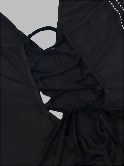 Shine Like A Star With This Elegant Deep-plunge Halter Romper - Just The Fly Way