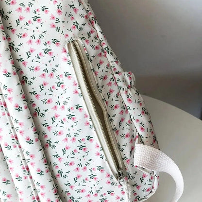 Floral White School Bags - Just The Fly Way