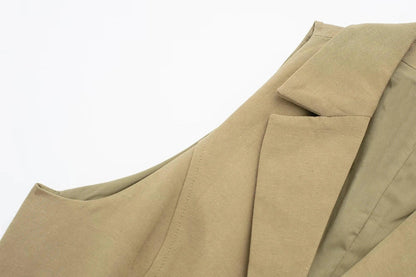 Vest Top and Slim Midi Skirt Set, Side Zipper Closure - Just The Fly Way