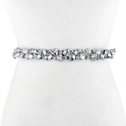Accessories Fashion Crystal Belt, Elastic Black, with Gold, Black, or White Belt - Just The Fly Way