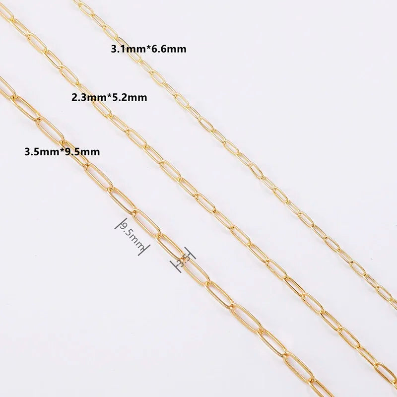 Shine On 18K Gold Plated Paperclip Chain for DIY Jewelry Lovers - Perfect for Necklaces & Bracelets - Just The Fly Way