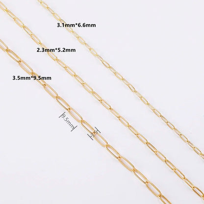 Shine On 18K Gold Plated Paperclip Chain for DIY Jewelry Lovers - Perfect for Necklaces & Bracelets - Just The Fly Way
