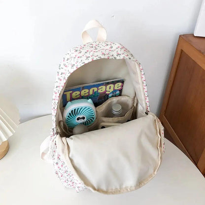 Floral White School Bags - Just The Fly Way