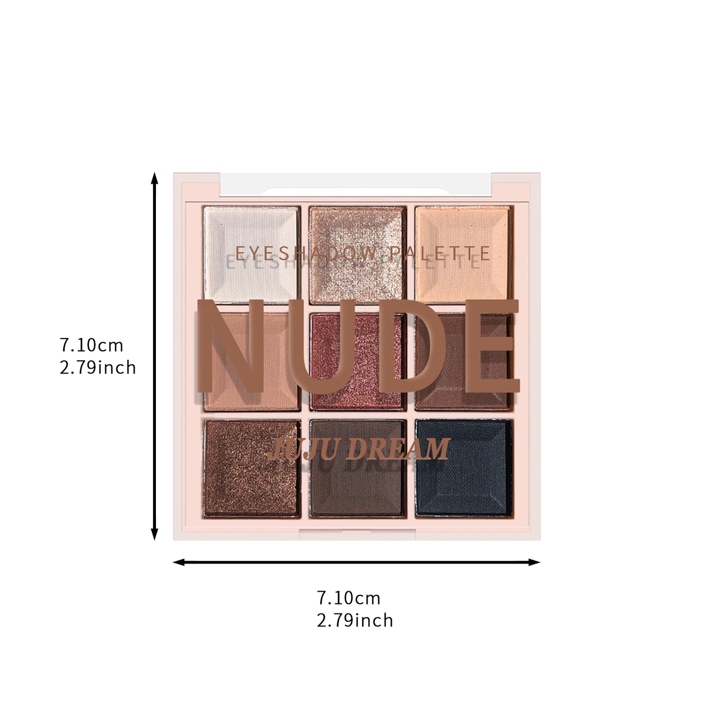 Fashionable, Bold and Beautiful DressJUJU DREAM 9-Color Eyeshadow Palette, Matte & Shimmer Finish, Soft Milk Tea Tones, Compact & Easy for Daily Student Makeup