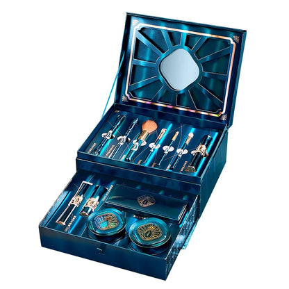 Fashionable, Bold and Beautiful Dress12pcs Makeup Cosmetic Set Lipstick Eye Shadow Mascara Gift Box Face Powder Air Cushion BB Cream Eyeliner Makeup Cosmetic