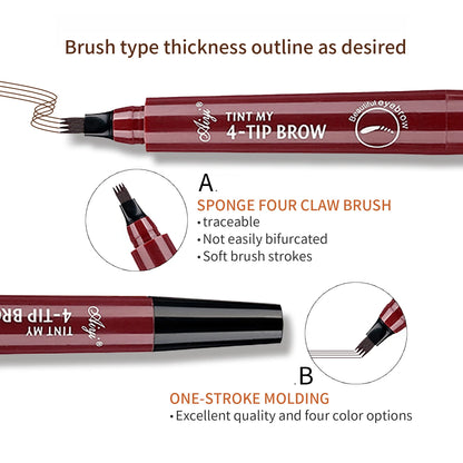 Fashionable, Bold and Beautiful DressFour-pronged eyebrow pencil, four-end, long-lasting, non-smudged, water-resistant, anti-smudged eyebrow pencil