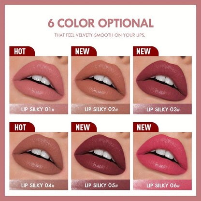 Fashionable, Bold and Beautiful DressMatte Lipstick Pencil Waterproof Long Lasting Non-Stick Cup Lip Stain Tint Cosmetic Nude Lipstick Pen Makeup Maquillage