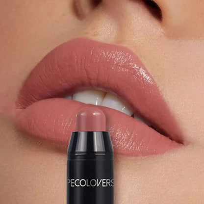 Fashionable, Bold and Beautiful DressMatte Lipstick Pencil Waterproof Long Lasting Non-Stick Cup Lip Stain Tint Cosmetic Nude Lipstick Pen Makeup Maquillage