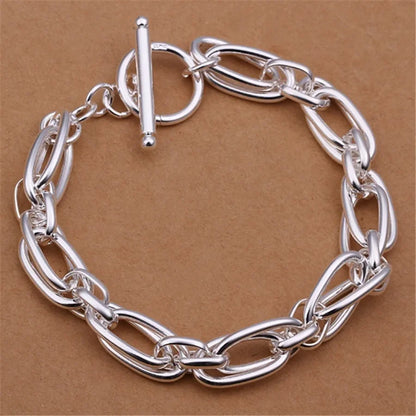 Shine On Sterling Silver Chain Bracelet for Men & Women - Perfect for Parties, Gifts & Weddings - Just The Fly Way