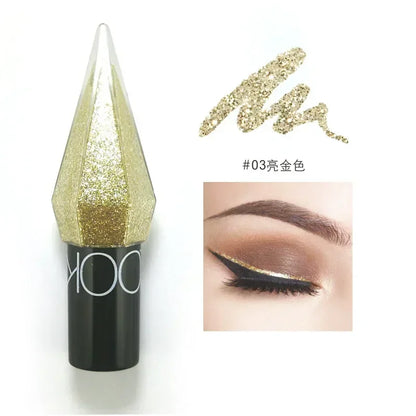 Fashionable, Bold and Beautiful DressDiamond Shiny Eye Liners Eyeshadow Waterproof Silver Rose Gold Color Glitter Sequins Eyeliner Eye Shadow Makeup Beauty Cosmetics