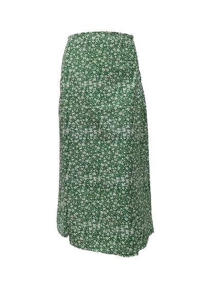 Women s Floral Print Midi Skirts Mid Waist Side Slit Skirts Spring Summer Fashion Casual A-line Skirts - Just The Fly Way
