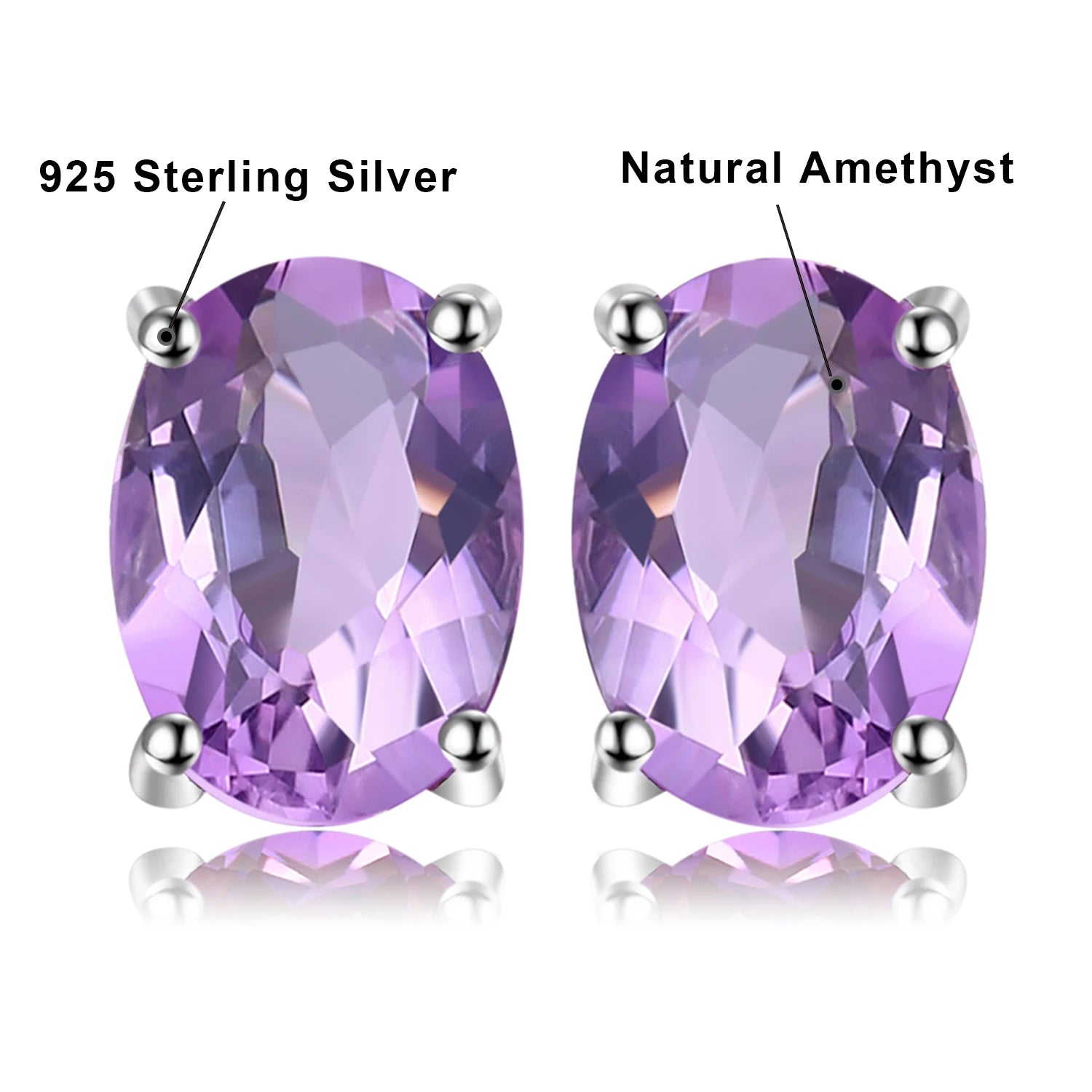 Fashionable, Bold and Beautiful DressJewelryPalace Rose Gold Yellow Gold Plated Oval Natural Amethyst Citrine Garnet Topaz Peridot 925 Sterling Silver Earrings Woman - Just The Fly Way