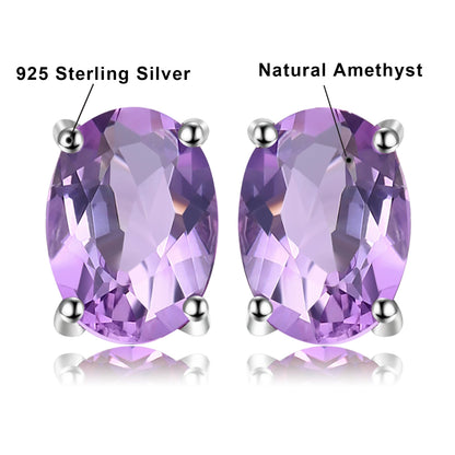 Fashionable, Bold and Beautiful DressJewelryPalace Rose Gold Yellow Gold Plated Oval Natural Amethyst Citrine Garnet Topaz Peridot 925 Sterling Silver Earrings Woman - Just The Fly Way