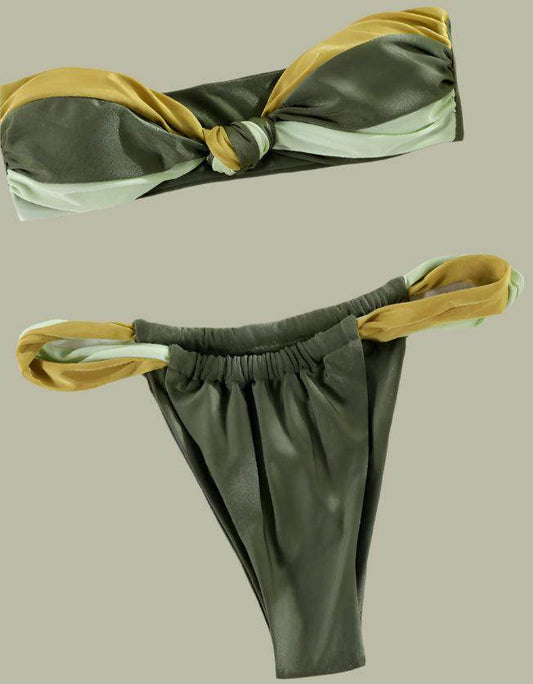 Bandeau Bikini Set Swimsuit For Women Bathing Suits - Just The Fly Way