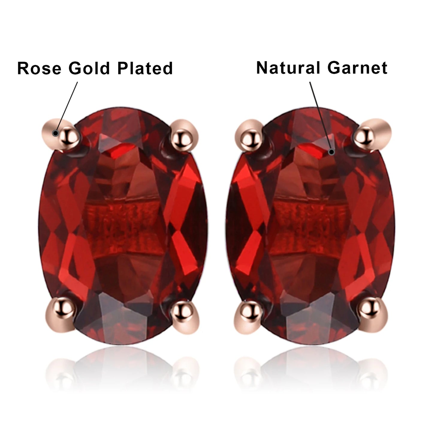 Fashionable, Bold and Beautiful DressJewelryPalace Rose Gold Yellow Gold Plated Oval Natural Amethyst Citrine Garnet Topaz Peridot 925 Sterling Silver Earrings Woman - Just The Fly Way