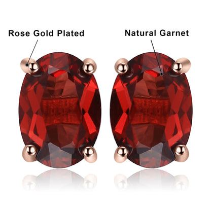 Fashionable, Bold and Beautiful DressJewelryPalace Rose Gold Yellow Gold Plated Oval Natural Amethyst Citrine Garnet Topaz Peridot 925 Sterling Silver Earrings Woman - Just The Fly Way