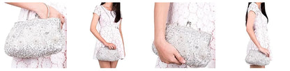 Fashion Retro Women Evening Bags Beaded Ladies Clutch Purse Shoulder Chain Wedding Party Women's Handbag Purses and Handbags - Just The Fly Way