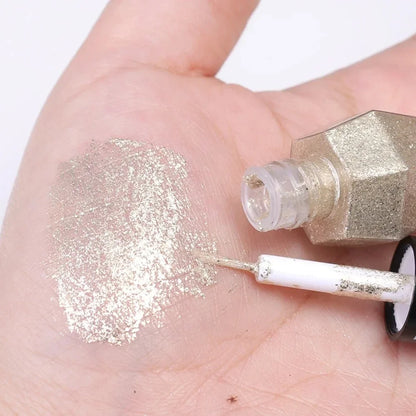 Fashionable, Bold and Beautiful DressDiamond Shiny Eye Liners Eyeshadow Waterproof Silver Rose Gold Color Glitter Sequins Eyeliner Eye Shadow Makeup Beauty Cosmetics