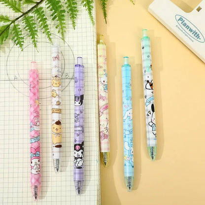 Sanrio 12pcs Mechanical Pencil Kawaii Hello Kitty Pochacco Melody Pencil-free Hb Primary School Stationery Office Supplies