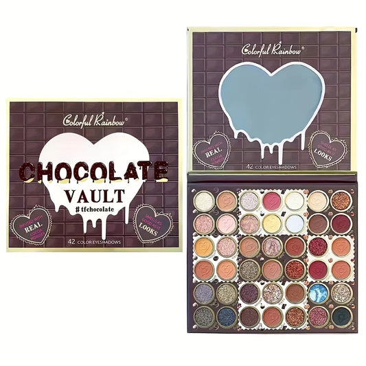 Fashionable, Bold and Beautiful Dress42 Colors Rainbow Eyeshadow Palette - Makeup Matte Metallic Shimmer Glitter Eye Shadow Palettes - Ultra Pigmented Powder Bright