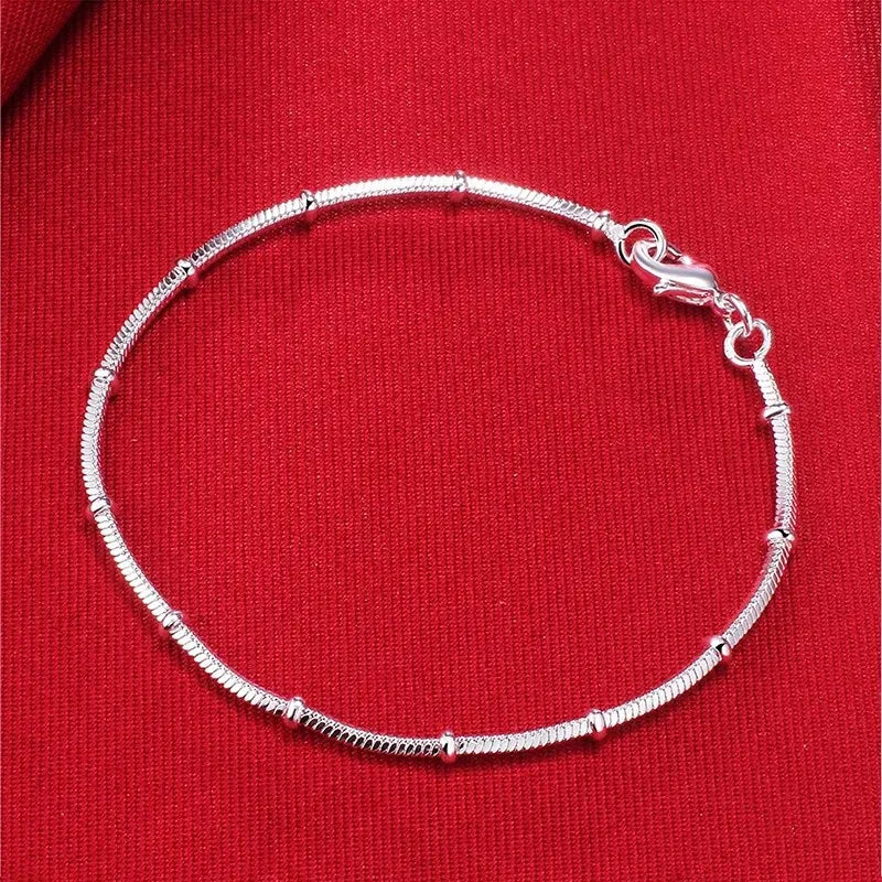 Shine On Sterling Silver Chain Bracelet for Men & Women - Perfect for Parties, Gifts & Weddings - Just The Fly Way