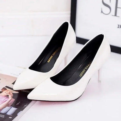 Fashionable, Bold and Beautiful DressBig Size Women's Boat Shoes Faux Suede High Heels Pointed Toe Pumps Stilettos Basic Pump for Female White Black Red Pink Blue