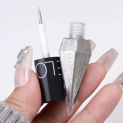 Fashionable, Bold and Beautiful DressDiamond Shiny Eye Liners Eyeshadow Waterproof Silver Rose Gold Color Glitter Sequins Eyeliner Eye Shadow Makeup Beauty Cosmetics